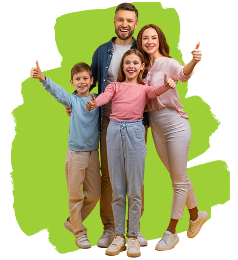 happy family members