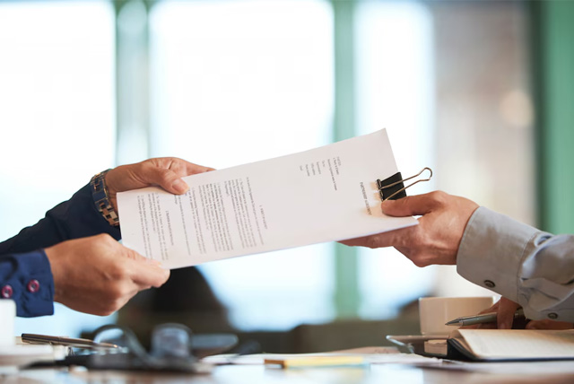 handovering the agreement of insurance